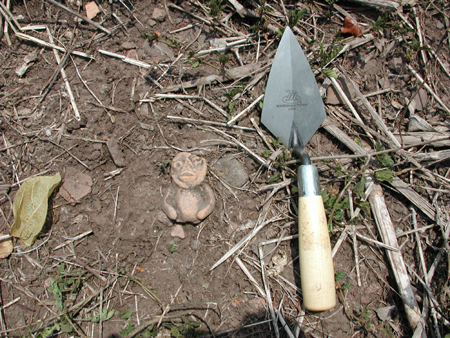 Image of monito pendant in situ on surface.