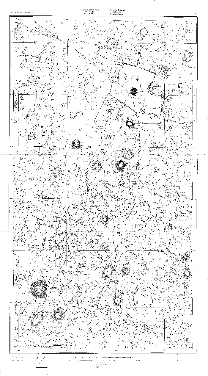 Map of the site of Chichen Itza