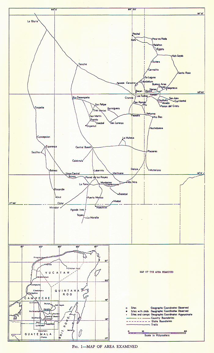 Carnegie Institution of Washington, D.C. (1943) Map of the Area Examined - Image